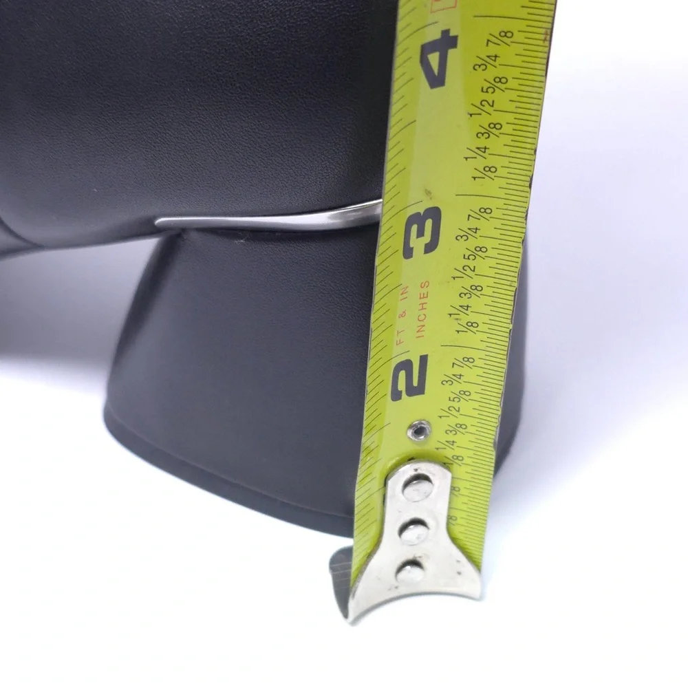 Dkny Caleena Helled 64MM Faux Leather Ankle Boots, Black - Picture 10 of 12